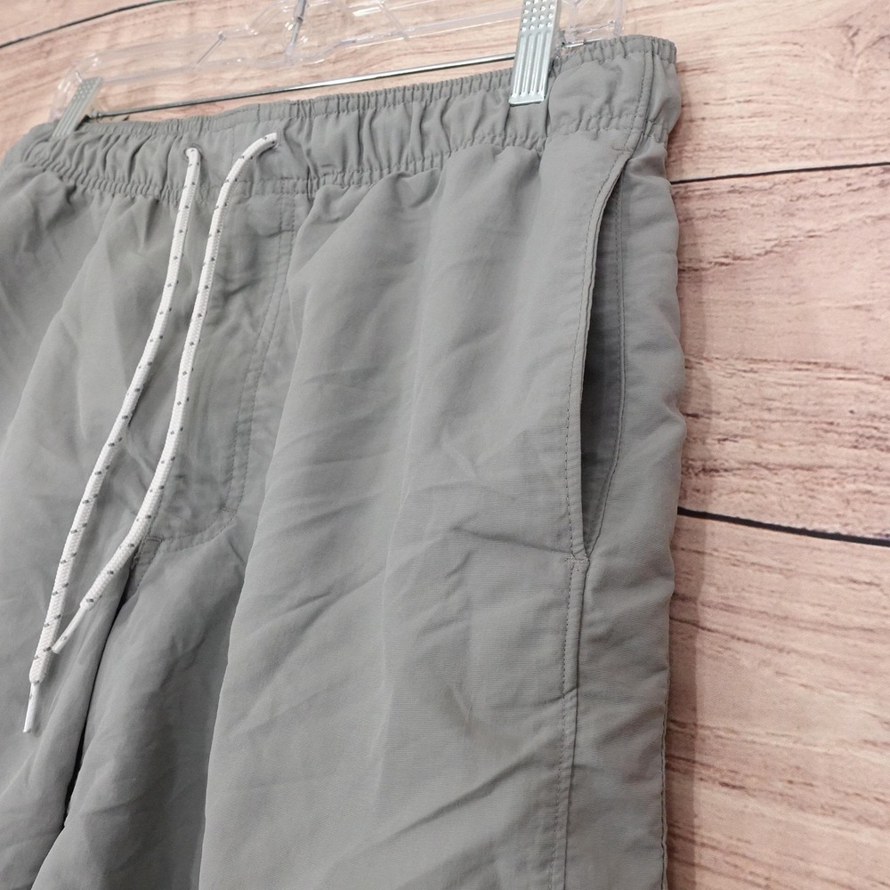 Duluth Trading Co Swim Shorts Mens L Gray Unlined Drawstring Pockets 6.5 Inseam - Picture 3 of 7